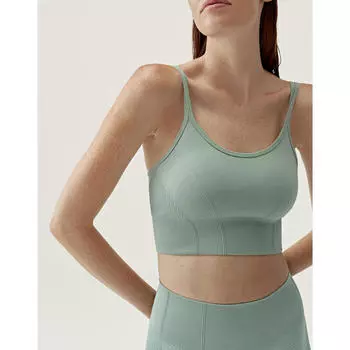 Sureya Born Living Yoga Женский спортивный бюстгальтер средней поддержки, цвет gruen