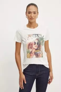 SUTAN хлопковая футболка Guess, бежевый