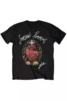 Сувенирная хлопковая футболка The Smashing Pumpkins, черный