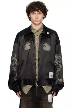 Сувенирная куртка с воротником Maison Mihara Yasuhiro, черный