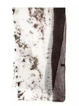 Suzusan платок с абстрактным принтом, серый