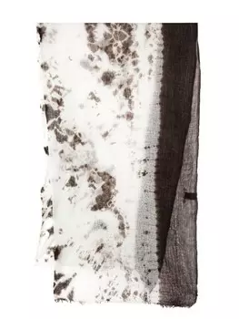 Suzusan платок с абстрактным принтом, серый