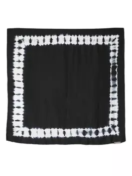 Suzusan шелковый платок с абстрактным принтом, черный