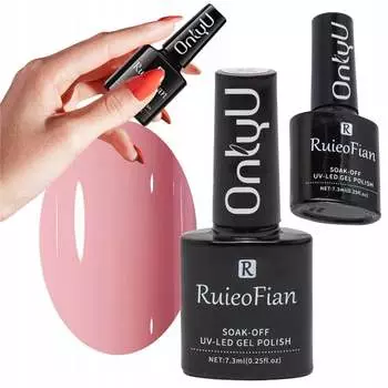 СВЕТЛО-РОЗОВЫЙ ЛАК ДЛЯ НОГТЕЙ ГИБРИДНЫЙ С ГЛЯНЦЕВЫМ УФ-ПОЛИРОВКОЙ OnlyU/L014, 7,3 мл