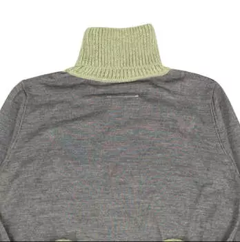 СВИТЕР С ВОРОТНИКОМ-ГОРЛОКОМ ЦВЕТА СЕРОГО И ШАЛФЕЙНОГО ЦВЕТА MM6 Maison Margiela