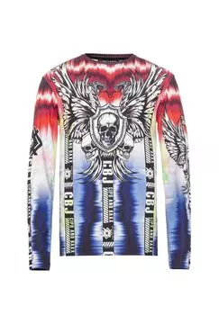 СВИТШОТ в модном дизайнерском образе CIPO & BAXX, цвет Red Blue