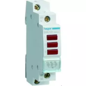 SVN127 3-кратный светодиодный индикатор красный 230 В переменного тока hager