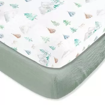 Swaddle Designs Мягчайшая хлопчатобумажная муслиновая простыня для кроватки SwaddleDesigns
