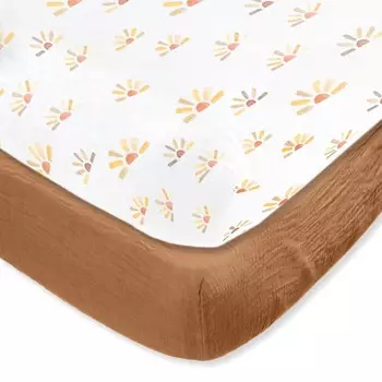 Swaddle Designs Мягчайшая хлопчатобумажная муслиновая простыня для кроватки SwaddleDesigns