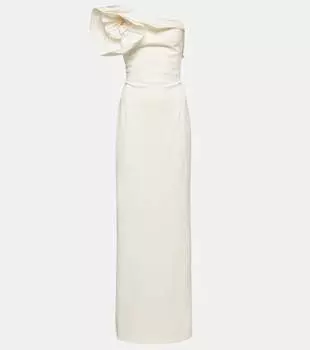 Свадебное платье briannie из крепа и фая Safiyaa, белый