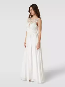 Свадебное платье с декоративной отделкой Laona, кремовый