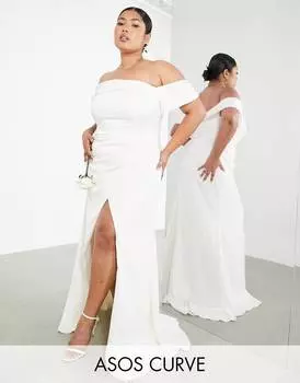 Свадебное платье с драпировкой и драпировкой ASOS EDITION Curve Beatrice