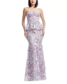 Свадебное платье с пышной юбкой и декором Scarlett Dress the Population, фиолетовый