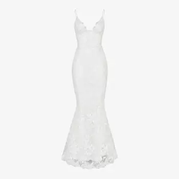 Свадебное платье Solene из цветочного кружева с отделкой фестонами House Of Cb, белый