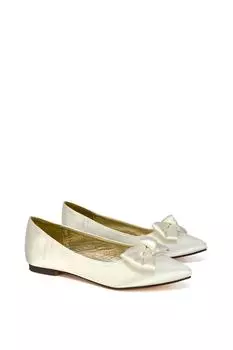 Свадебные балетки Cally с бантиком и острым носком XY London, бежевый