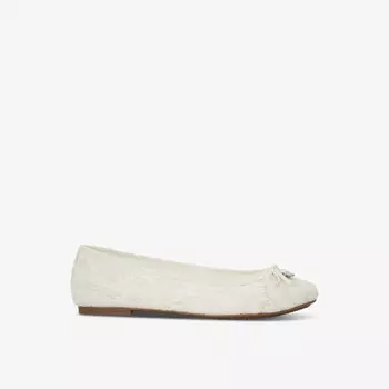 Свадебные балетки с кружевом heartstring Dune, белый