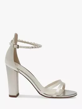 Свадебные босоножки Rainbow Club Lena на блочном каблуке, атлас цвета слоновой кости