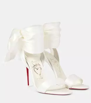 Свадебные сандалии Du Dsert 100 Christian Louboutin, белый
