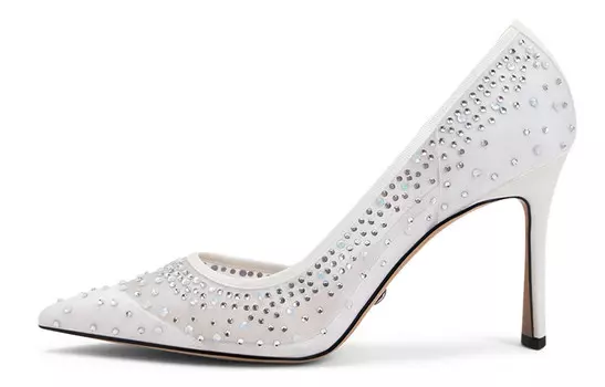Свадебные туфли на высоком каблуке женские белые Charles&Keith