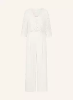 Свадебный комбинезон с кружевным жакетом Apart, бежевый