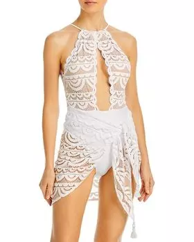 Свадебный кружевной саронг Noah PQ Swim, цвет White