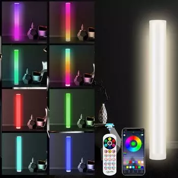 SWANEW 2x 6 Вт светодиодный торшер, угловой светильник, RGB торшер, торшер с регулируемой яркостью, мультиколор