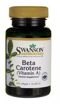Swanson Beta Carotene средство для загара, 250 шт.