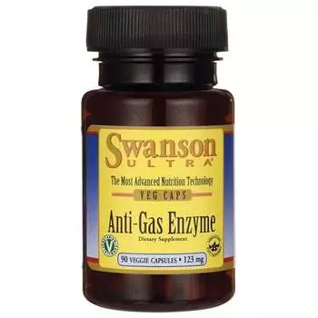 Swanson, Фермент против газа 123 мг, 90 капсул