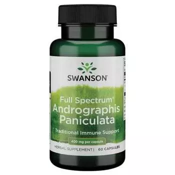 Swanson, Full Spectrum Andrographis Paniculata 400 мг 60 капсул