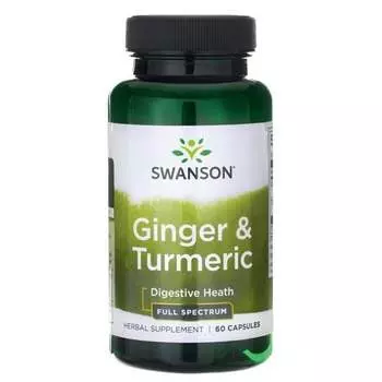 Swanson, Full Spectrum Ginger & Turmeric (имбирь и куркума) 60 капсул