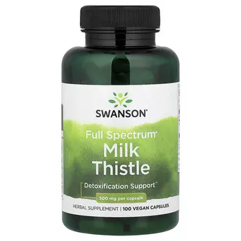 Swanson, Full Spectrum расторопша, 1 г, 100 веганских капсул (500 мг на капсулу)