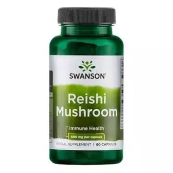 Swanson, Гриб рейши, 600 мг, 60 капсул, мультиколор