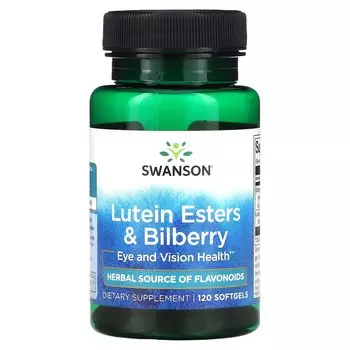 Swanson Эфиры лютеина и черника, 120 мягких таблеток