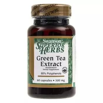 Swanson, Экстракт зеленого чая, 500 мг, 60 капсул