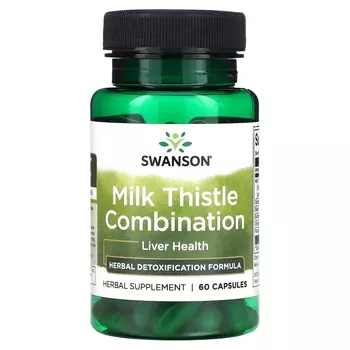 Swanson Комбинация расторопши, 60 капсул