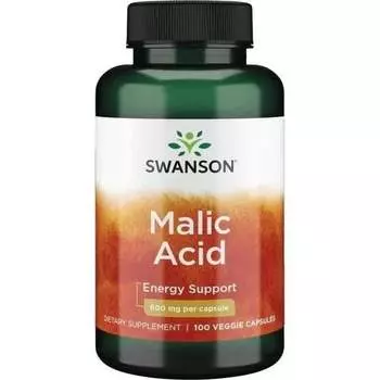 Swanson, Malic Acid - Яблочная кислота, 100 капс. Inna marka