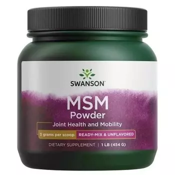 SWANSON, МСМ порошок, 454 г