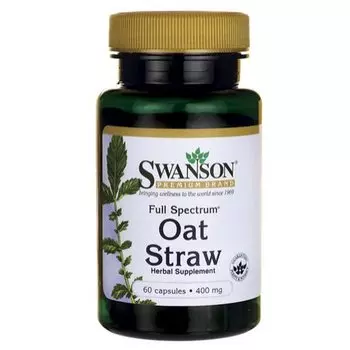 Swanson, Oats 400 мг овсяной соломы, 60 капсул