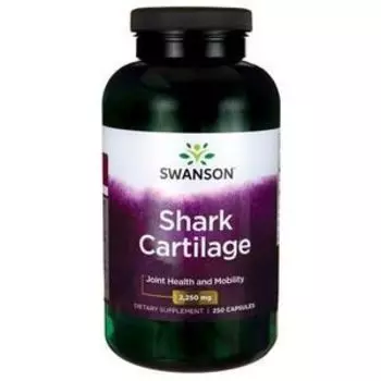 Swanson Shark Cartilage Chrzstka Rekina 750 mg капсулы для укрепления мышц и суставов, 250 шт.