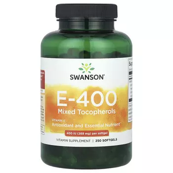 Swanson, Смесь токоферолов с витамином E, 400 МЕ, 250 мягких таблеток