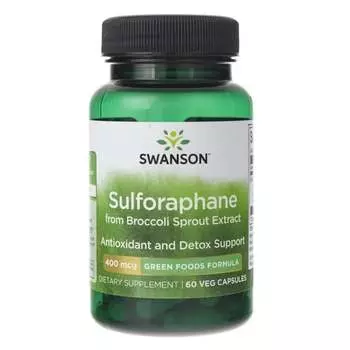 Swanson, Сульфорафан, 400 мкг, 60 капсул