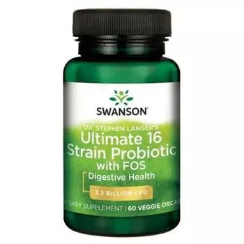 Swanson, Ultimate Probiotic 16 штаммов, 60 капсул.