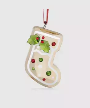 Swarovski Декоративная статуэтка Праздничное приветствие Украшение Чулок Пряник, разноцветный