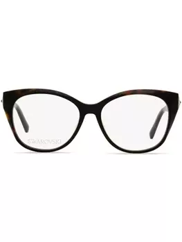 Swarovski очки 5469 в овальной оправе, коричневый