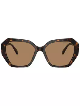 Swarovski солнцезащитные очки с кристаллами, коричневый