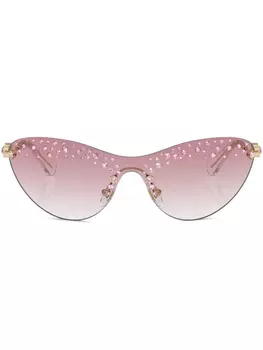 Swarovski солнцезащитные очки с кристаллами, золотой