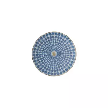Swarovski x SIGNUM Лазурная тарелка 10 см Rosenthal, белый/синий/золотой