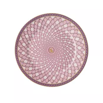 Swarovski x SIGNUM Тарелка для хлеба Rose 18 см Rosenthal, белый/золотой/розовый