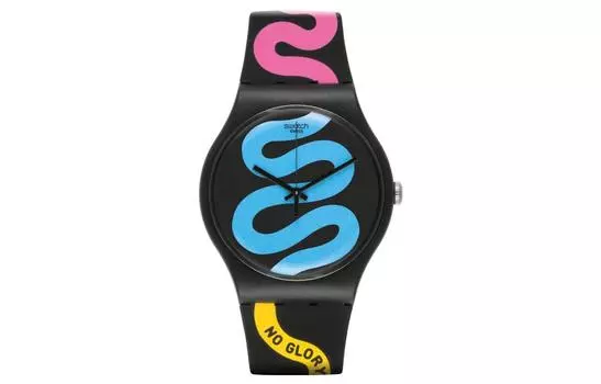 SWATCH Черные часы унисекс SUOB108