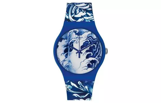 SWATCH Синие часы унисекс SUOZ154
